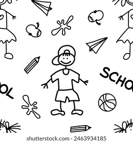Back to school. Seamless pattern. Vector illustration