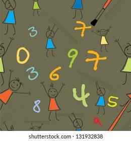 Back to school seamless patterns.