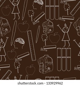 Back to school seamless patterns.