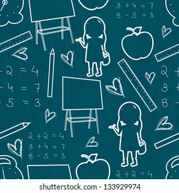 Back to school seamless patterns.