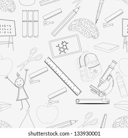 Back to school seamless patterns.