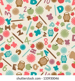 Back to school seamless patterns.