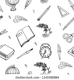 back to school seamless vector illustration