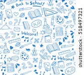 Back to school seamless vector pattern. Good for textile fabric design, wrapping paper and website wallpapers. Vector illustration.