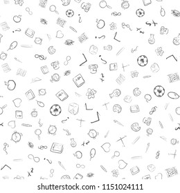Back to school seamless vector pattern. Good for textile fabric design, wrapping paper and website wallpapers. Vector illustration.