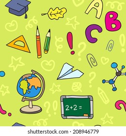 Back to School. Seamless vector pattern