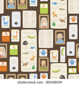 Back to school seamless vector pattern.
