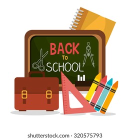 Back to school season design, vector illustration eps10
