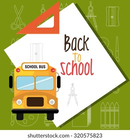 Back to school season design, vector illustration eps10