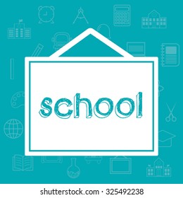Back to school season design, vector illustration eps10.