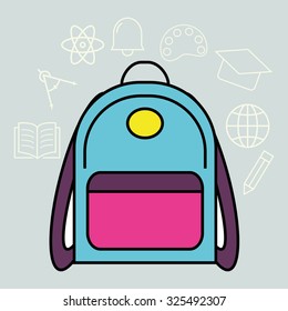 Back to school season design, vector illustration eps10.
