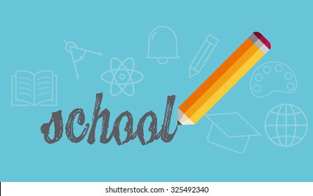 Back to school season design, vector illustration eps10.