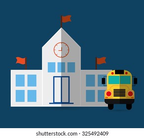 Back to school season design, vector illustration eps10.