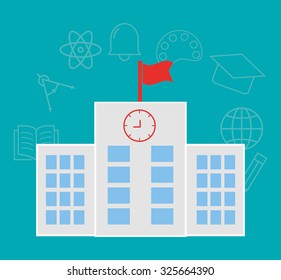 Back to school season design, vector illustration eps10.