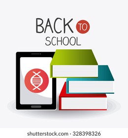 Back to school season design, vector illustration