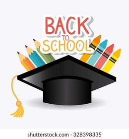 Back to school season design, vector illustration