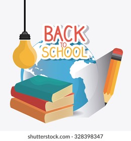 Back to school season design, vector illustration