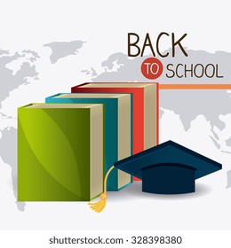 Back to school season design, vector illustration