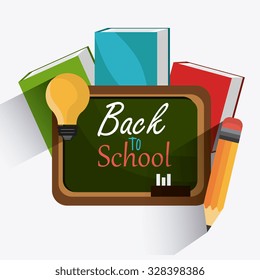 Back to school season design, vector illustration