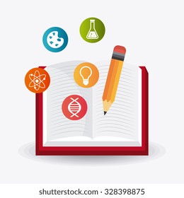 Back to school season design, vector illustration