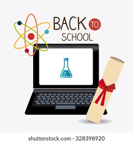 Back to school season design, vector illustration