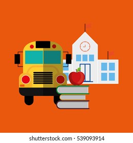 back to school season icon vector illustration graphic design