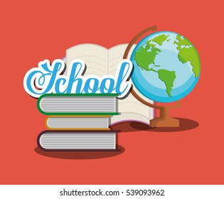 back to school season icon vector illustration graphic design