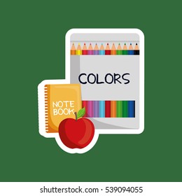 back to school season icon vector illustration graphic design