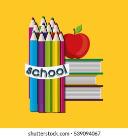 back to school season icon vector illustration graphic design