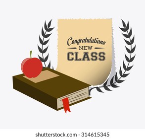 Back to school season, vector illustration graphic design