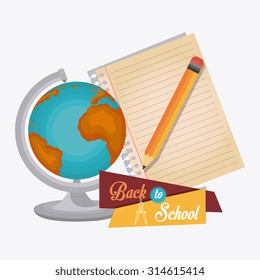 Back to school season, vector illustration graphic design