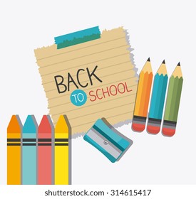 Back to school season, vector illustration graphic design