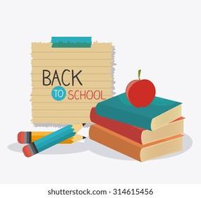 Back to school season, vector illustration graphic design