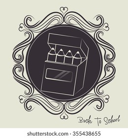 Back to school season, vector illustration graphic design