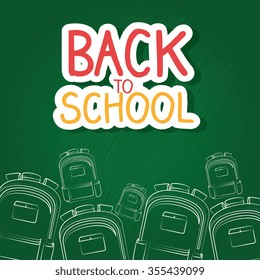 Back to school season, vector illustration graphic design