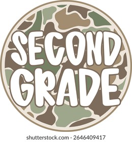 Back to school, Second Grade, Camo school, First day of school