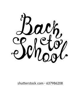 Back to school. September 1 holiday. Vector hand drawn lettering