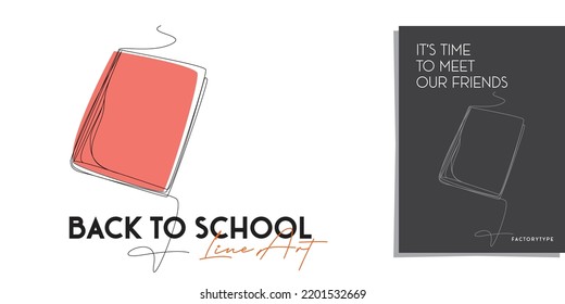 Back To School Series - Line Art Hand Drawn Illustration