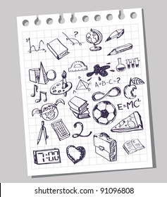 Back to school - set of school