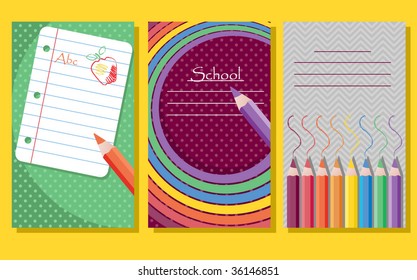 De vuelta a la escuela - conjunto de pancartas.