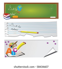 Back to school - set of banners