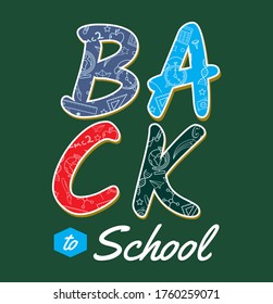 Back to school set of colorful  , vector illustration