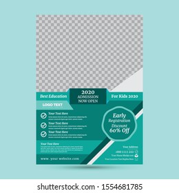 Back to school set of flyers. Printable brochure template. Vector illustrator.