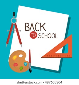 back to school set graphic isolated