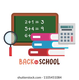 back to school set icons
