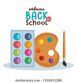 back to school set icons