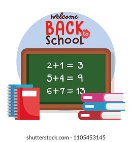 back to school set icons