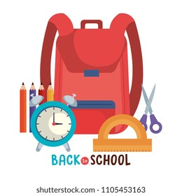 back to school set icons