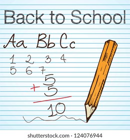 Back To school set of lines Icons. Vector