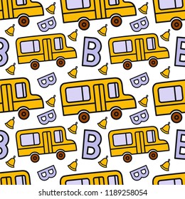 Back to school - set of vector icons in flat style for creative design projects. Collection of signs illustrations on the education and learning themes.